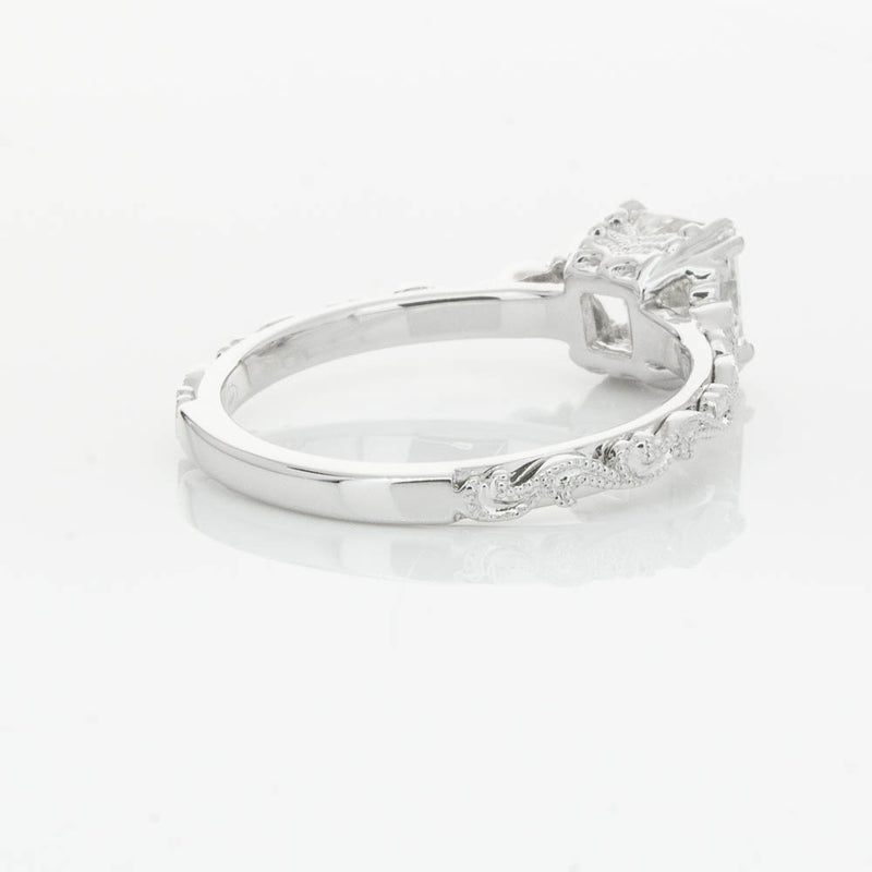 18ct White Gold Princess Cut Diamond Romanov Ring-Ring-Walker & Hall