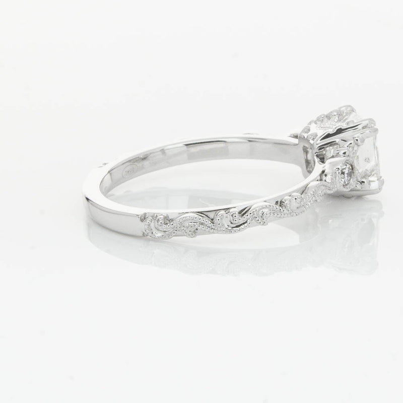 18ct White Gold Princess Cut Diamond Romanov Ring-Ring-Walker & Hall