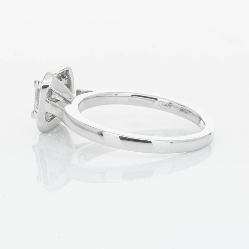 18ct White Gold Princess Cut Diamond Ring-Ring-Walker & Hall