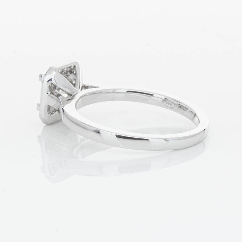 18ct White Gold Princess Cut Diamond Ring-Ring-Walker & Hall