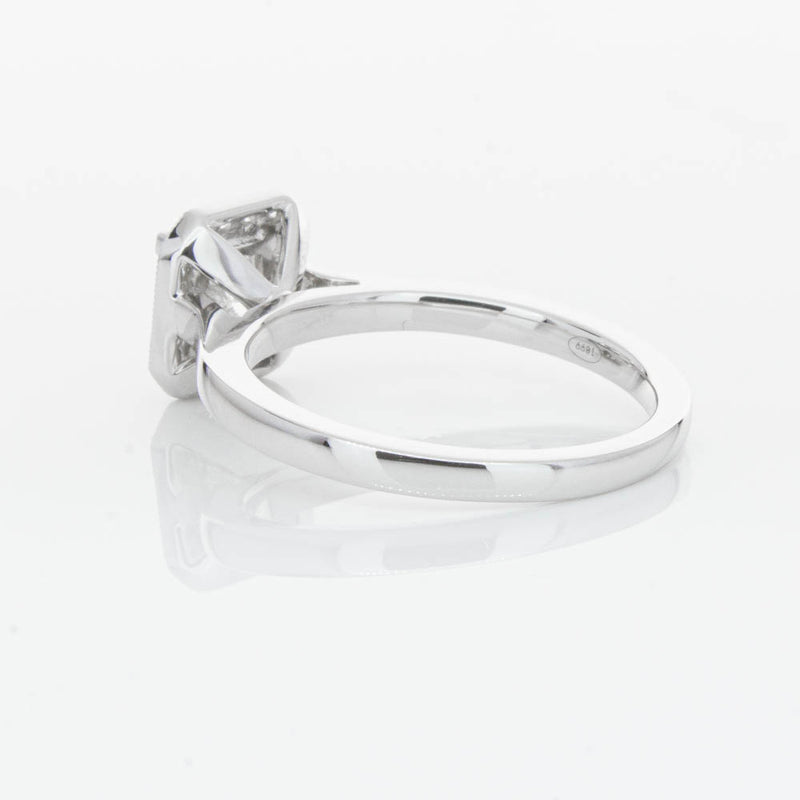 18ct White Gold Princess Cut Diamond Ring-Ring-Walker & Hall