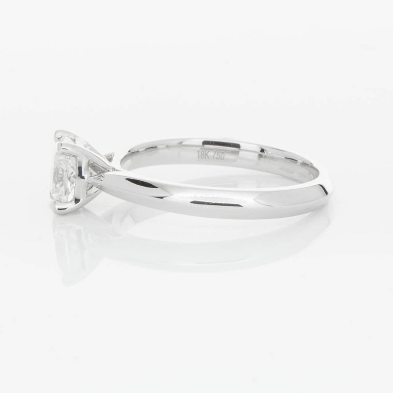18ct White Gold 1.03ct Cushion Cut Diamond Venetian Ring-Ring-Walker & Hall