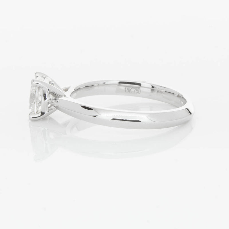 18ct White Gold 1.03ct Cushion Cut Diamond Venetian Ring-Ring-Walker & Hall