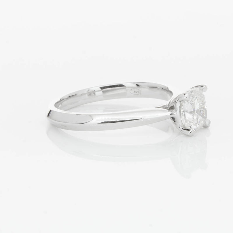 18ct White Gold 1.03ct Cushion Cut Diamond Venetian Ring-Ring-Walker & Hall