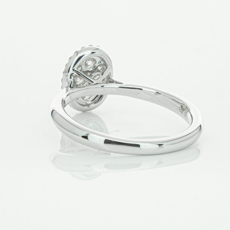 14ct White Gold Diamond Oval Saturn Ring-Ring-Walker & Hall