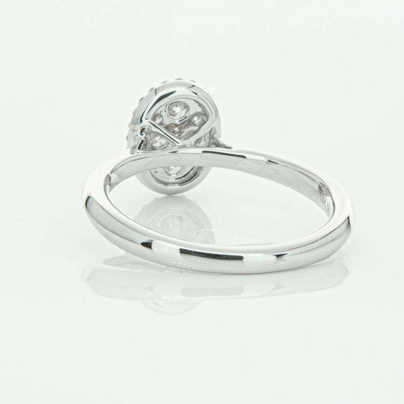 14ct White Gold Diamond Oval Saturn Ring-Ring-Walker & Hall