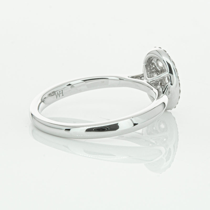 14ct White Gold Diamond Oval Saturn Ring-Ring-Walker & Hall