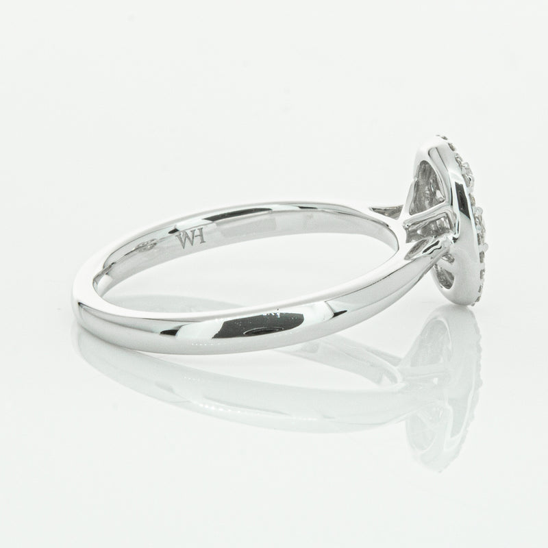 14ct White Gold Diamond Oval Saturn Ring-Ring-Walker & Hall
