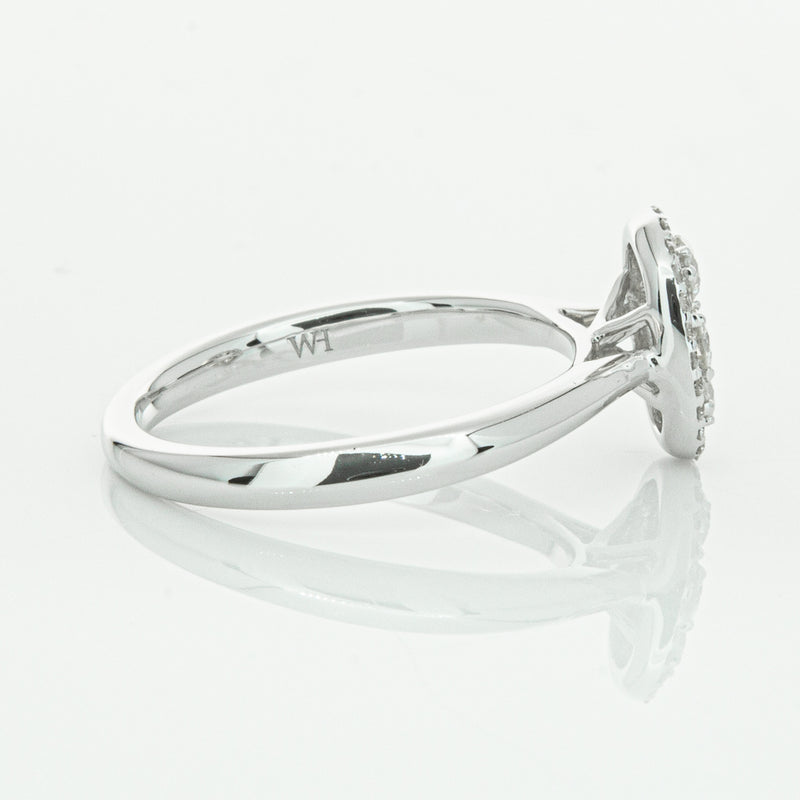 14ct White Gold Diamond Oval Saturn Ring-Ring-Walker & Hall