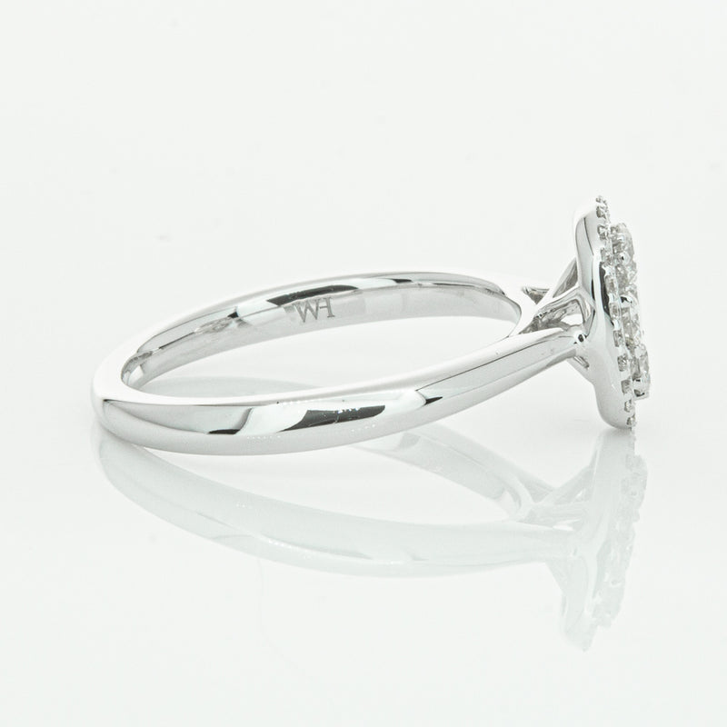 14ct White Gold Diamond Oval Saturn Ring-Ring-Walker & Hall