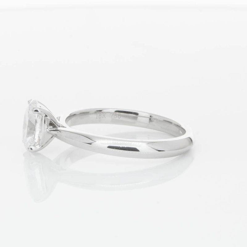 18ct White Gold 1.00ct Oval Cut Diamond Venetian Ring-Ring-Walker & Hall