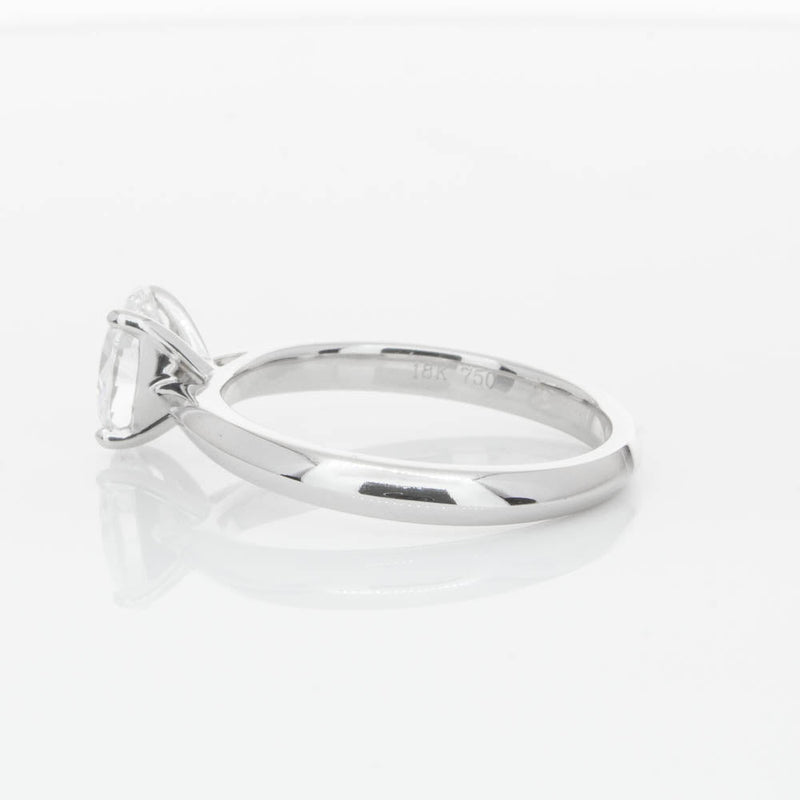 18ct White Gold 1.00ct Oval Cut Diamond Venetian Ring-Ring-Walker & Hall