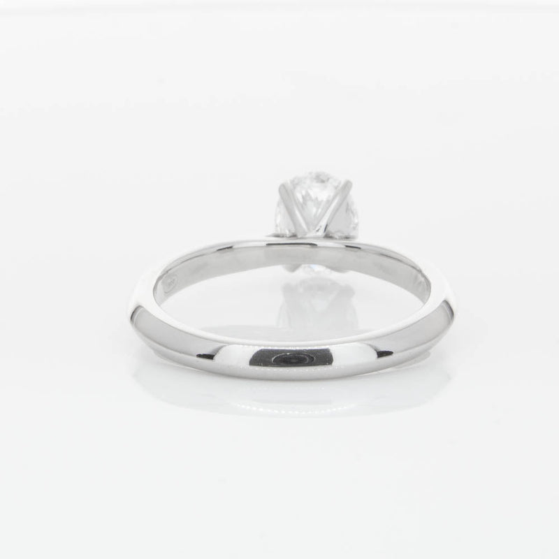 18ct White Gold 1.00ct Oval Cut Diamond Venetian Ring-Ring-Walker & Hall