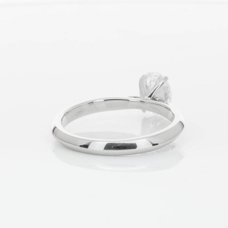 18ct White Gold 1.00ct Oval Cut Diamond Venetian Ring-Ring-Walker & Hall