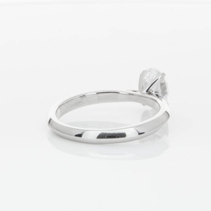 18ct White Gold 1.00ct Oval Cut Diamond Venetian Ring-Ring-Walker & Hall