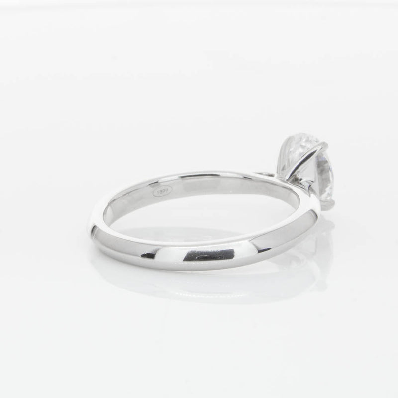 18ct White Gold 1.00ct Oval Cut Diamond Venetian Ring-Ring-Walker & Hall