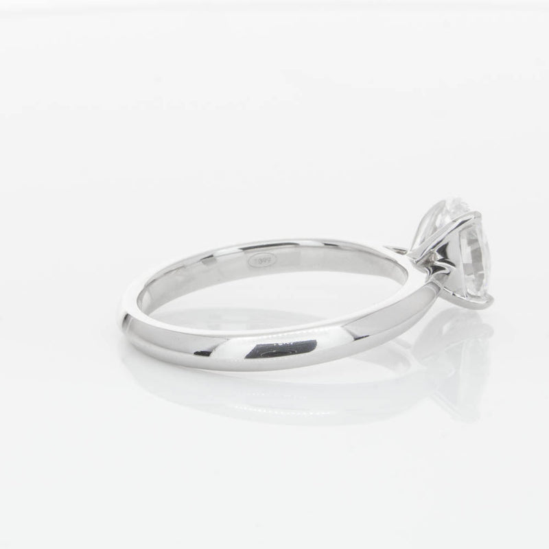 18ct White Gold 1.00ct Oval Cut Diamond Venetian Ring-Ring-Walker & Hall