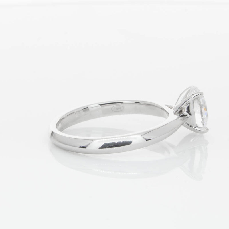 18ct White Gold 1.00ct Oval Cut Diamond Venetian Ring-Ring-Walker & Hall