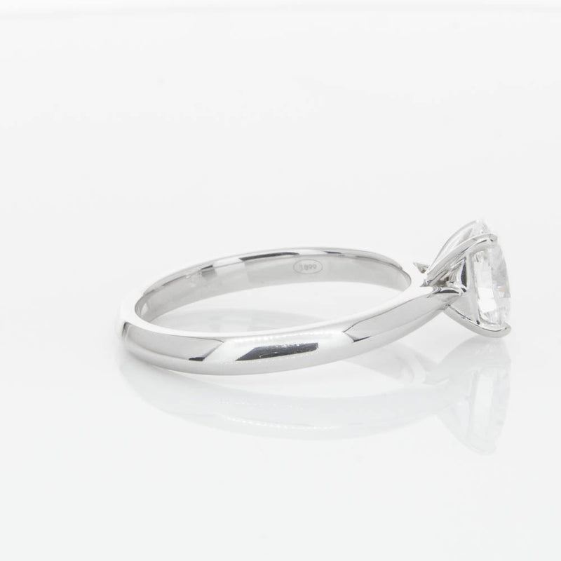 18ct White Gold 1.00ct Oval Cut Diamond Venetian Ring-Ring-Walker & Hall