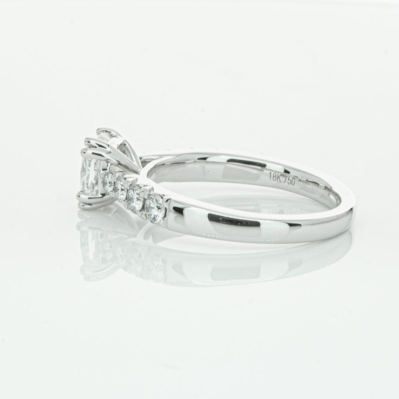 18ct White Gold 1.29ct Cushion Cut Diamond Phoenix Ring-Ring-Walker & Hall