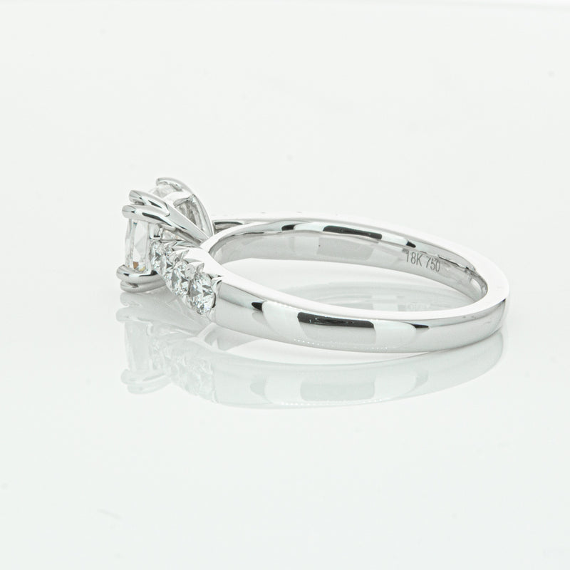 18ct White Gold 1.29ct Cushion Cut Diamond Phoenix Ring-Ring-Walker & Hall