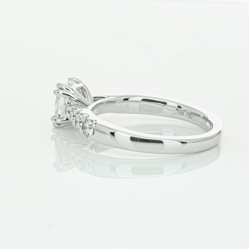 18ct White Gold 1.29ct Cushion Cut Diamond Phoenix Ring-Ring-Walker & Hall