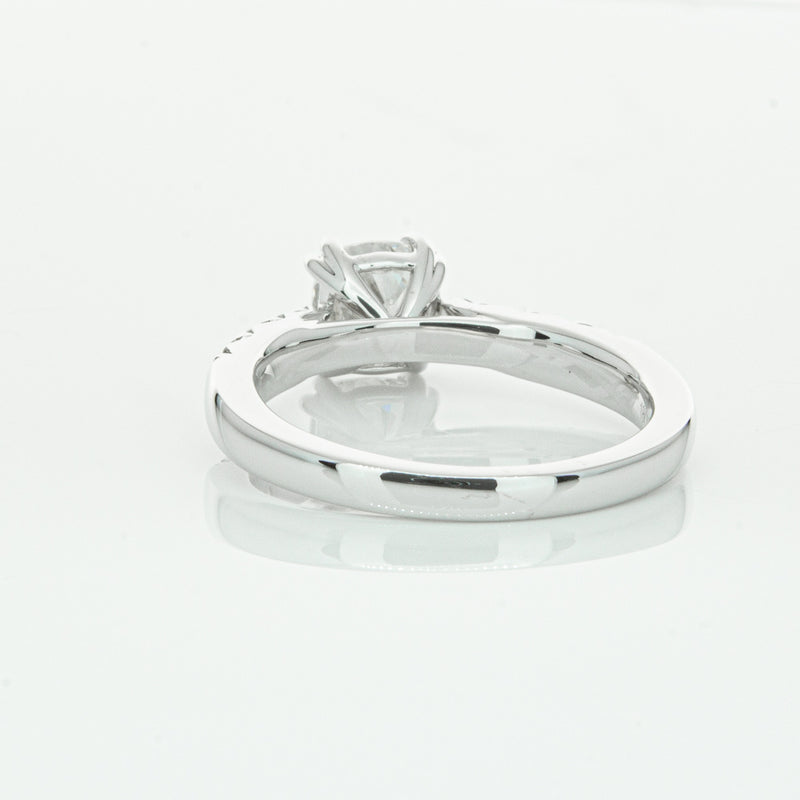 18ct White Gold 1.29ct Cushion Cut Diamond Phoenix Ring-Ring-Walker & Hall