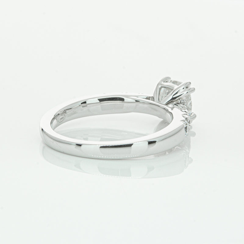 18ct White Gold 1.29ct Cushion Cut Diamond Phoenix Ring-Ring-Walker & Hall