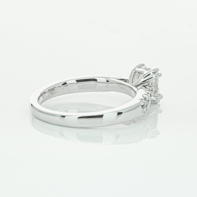 18ct White Gold 1.29ct Cushion Cut Diamond Phoenix Ring-Ring-Walker & Hall