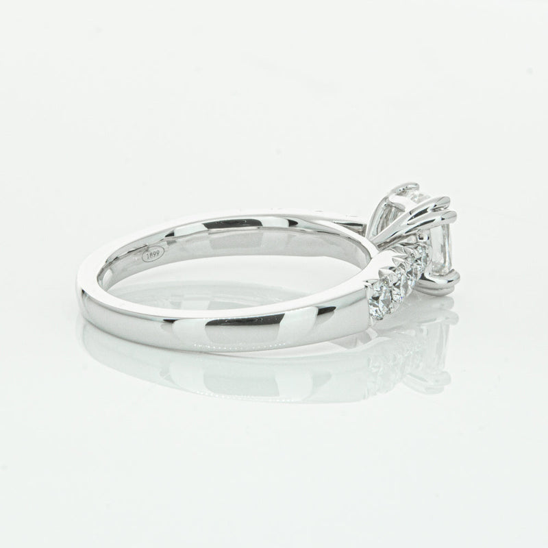 18ct White Gold 1.29ct Cushion Cut Diamond Phoenix Ring-Ring-Walker & Hall