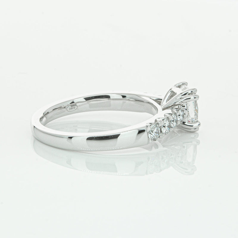 18ct White Gold 1.29ct Cushion Cut Diamond Phoenix Ring-Ring-Walker & Hall