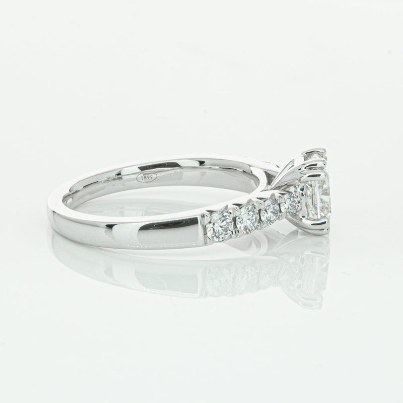 18ct White Gold 1.29ct Cushion Cut Diamond Phoenix Ring-Ring-Walker & Hall