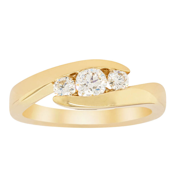 18ct Yellow Gold .49ct Diamond Equinox Ring - Ring - Walker & Hall