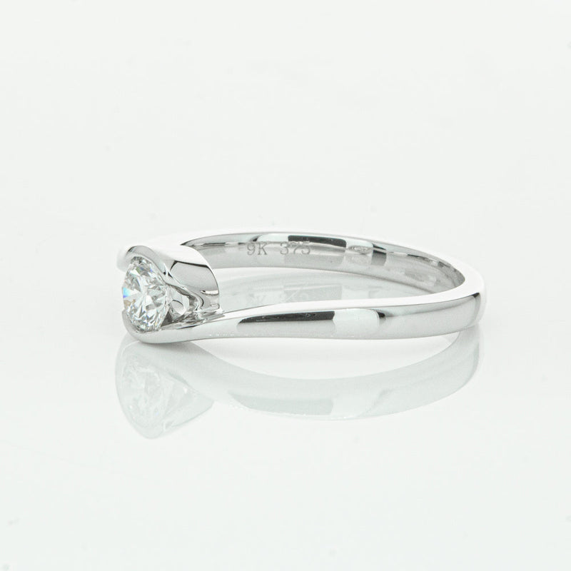 18ct White Gold .30ct Diamond Embrace Ring-Ring-Walker & Hall