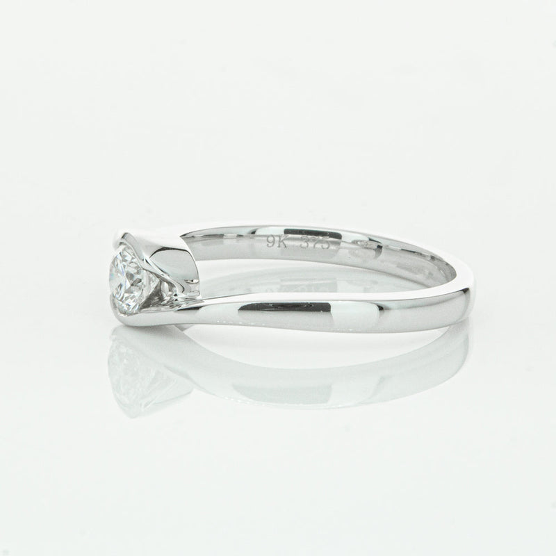 18ct White Gold .30ct Diamond Embrace Ring-Ring-Walker & Hall