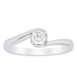 Platinum .30ct Diamond Embrace Ring - Ring - Walker & Hall