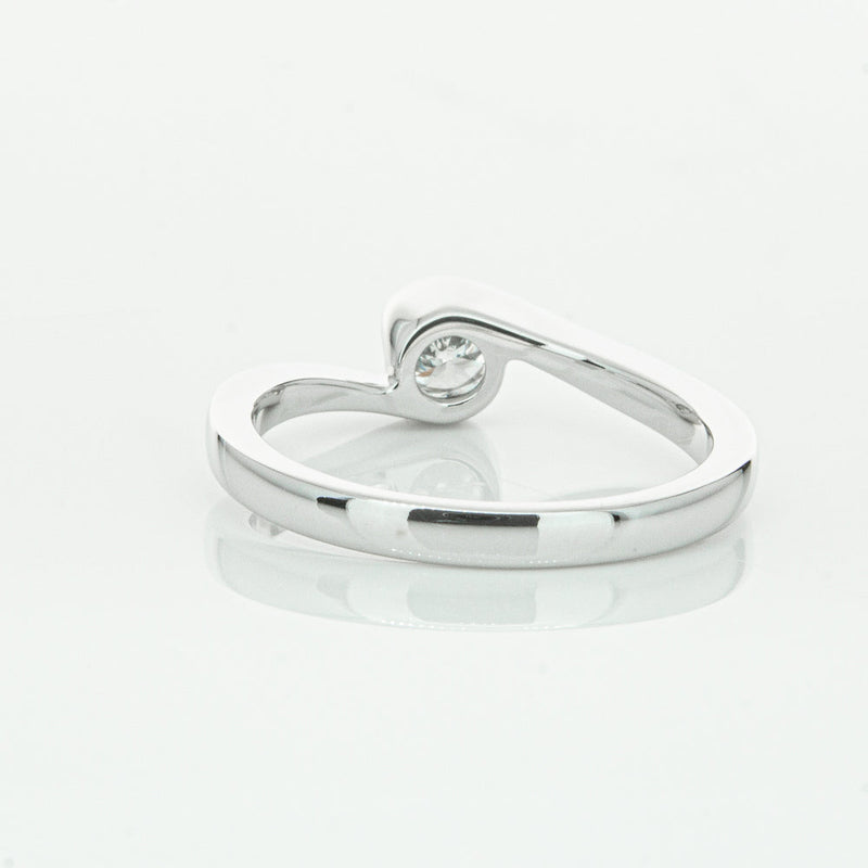 18ct White Gold .30ct Diamond Embrace Ring-Ring-Walker & Hall
