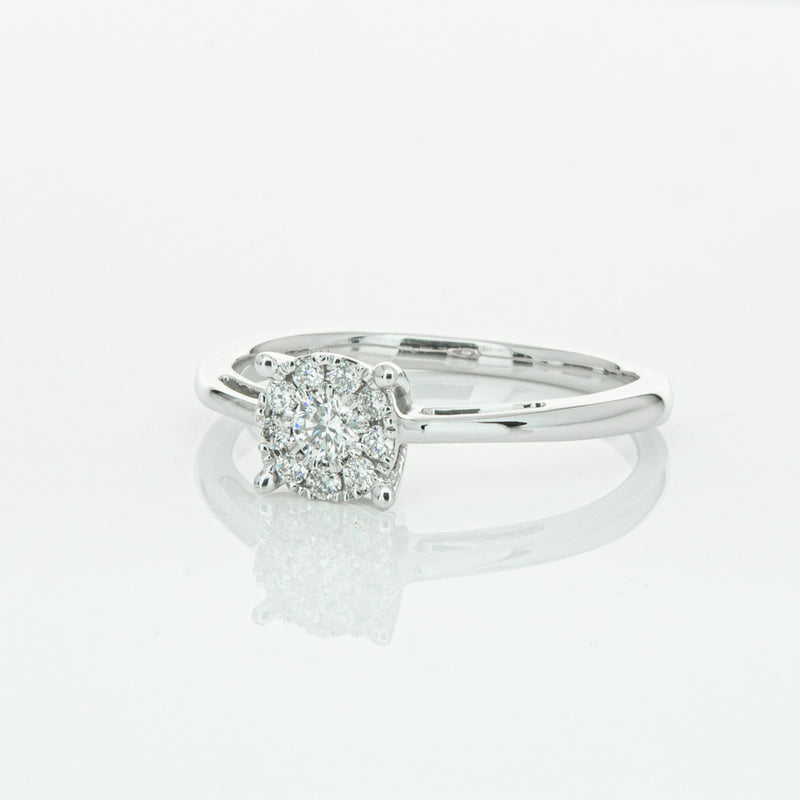 14ct White Gold Diamond Coronet Ring-Ring-Walker & Hall