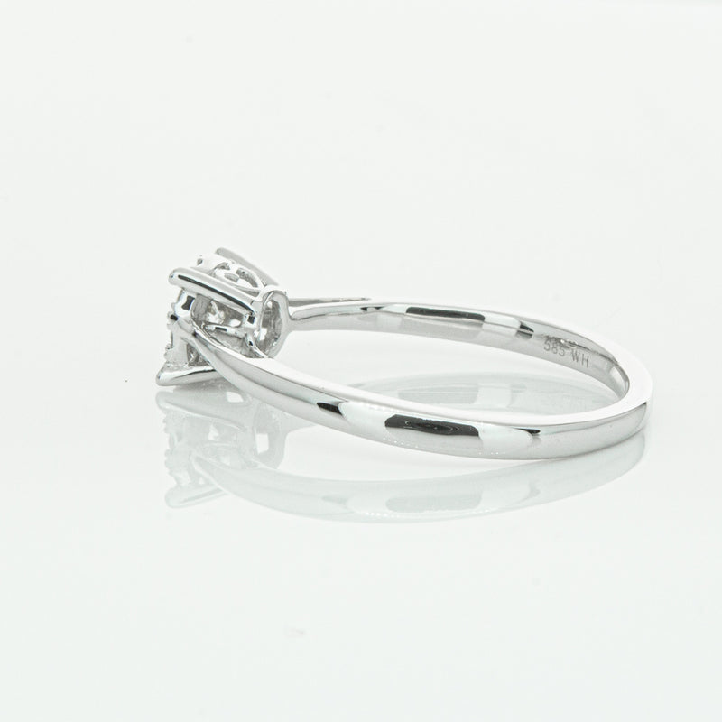 14ct White Gold Diamond Coronet Ring-Ring-Walker & Hall