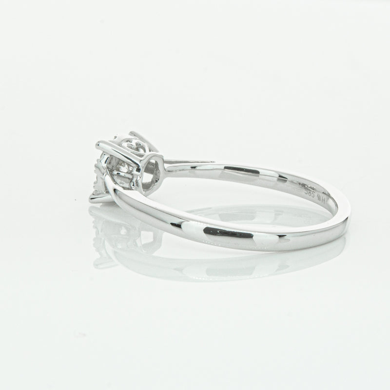 14ct White Gold Diamond Coronet Ring-Ring-Walker & Hall