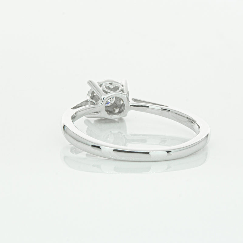 14ct White Gold Diamond Coronet Ring-Ring-Walker & Hall