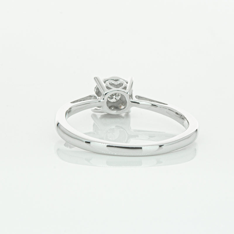 14ct White Gold Diamond Coronet Ring-Ring-Walker & Hall