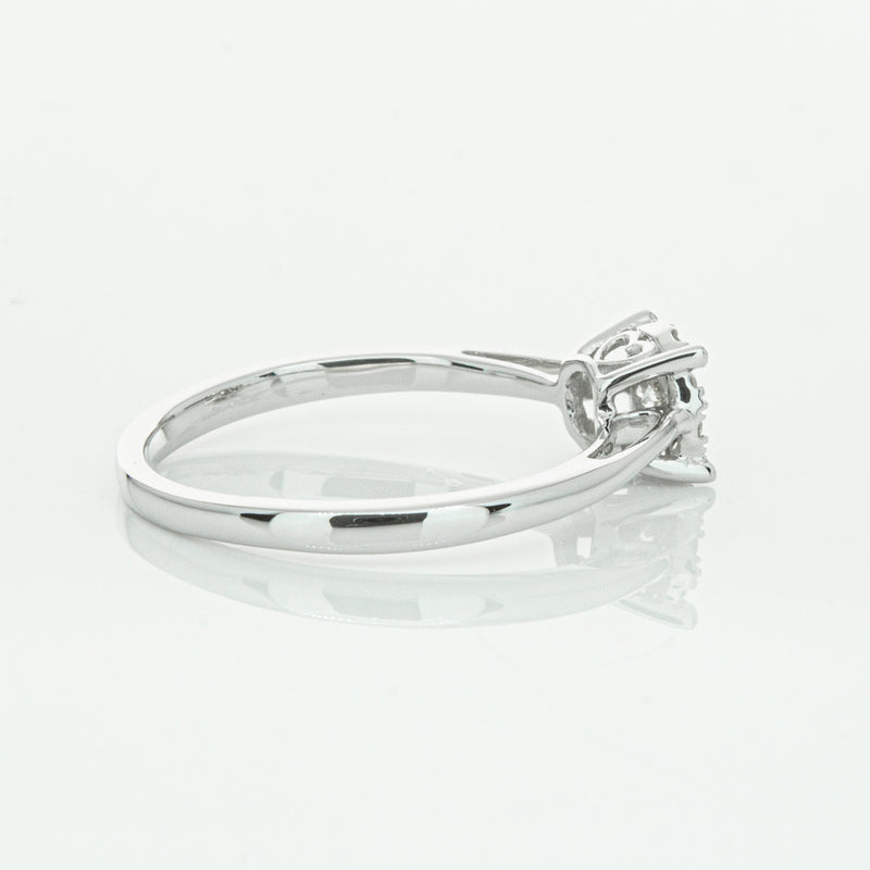 14ct White Gold Diamond Coronet Ring-Ring-Walker & Hall