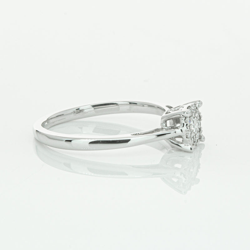 14ct White Gold Diamond Coronet Ring-Ring-Walker & Hall