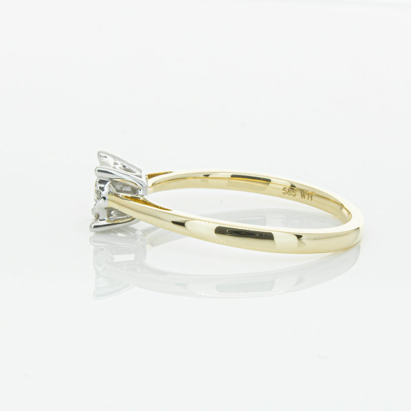 14ct Yellow Gold Diamond Coronet Ring-Ring-Walker & Hall