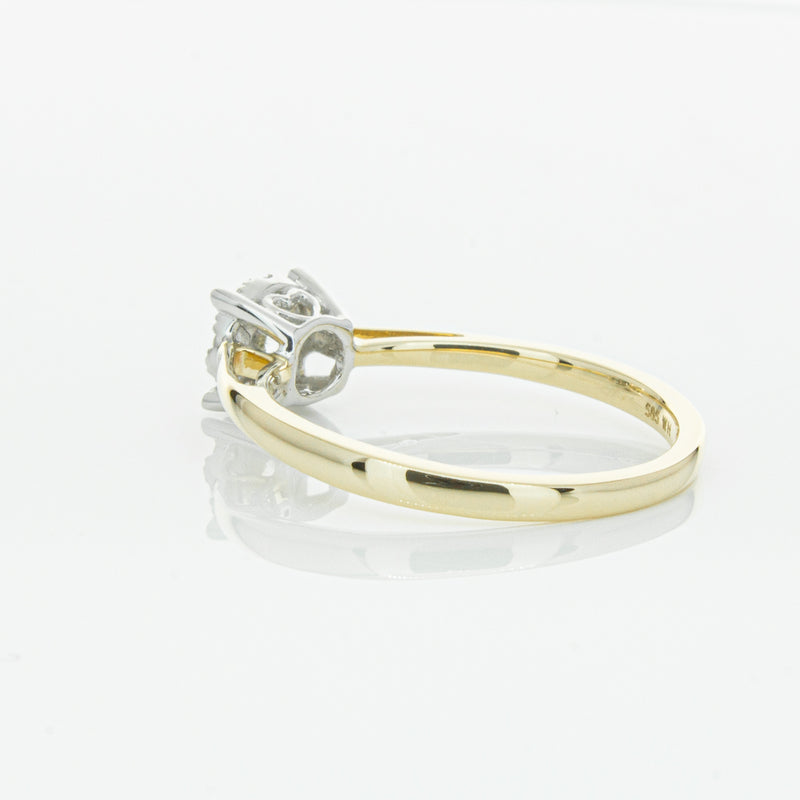 14ct Yellow Gold Diamond Coronet Ring-Ring-Walker & Hall