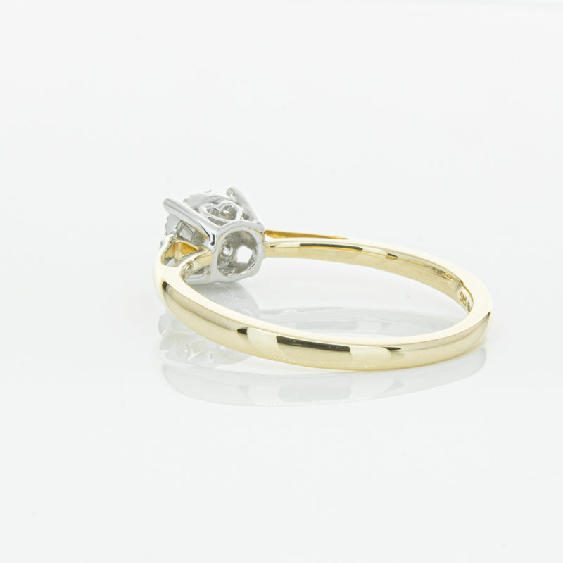 14ct Yellow Gold Diamond Coronet Ring-Ring-Walker & Hall