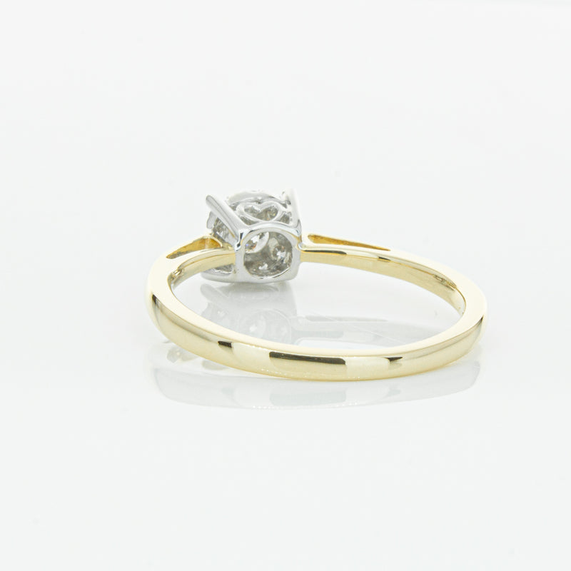 14ct Yellow Gold Diamond Coronet Ring-Ring-Walker & Hall