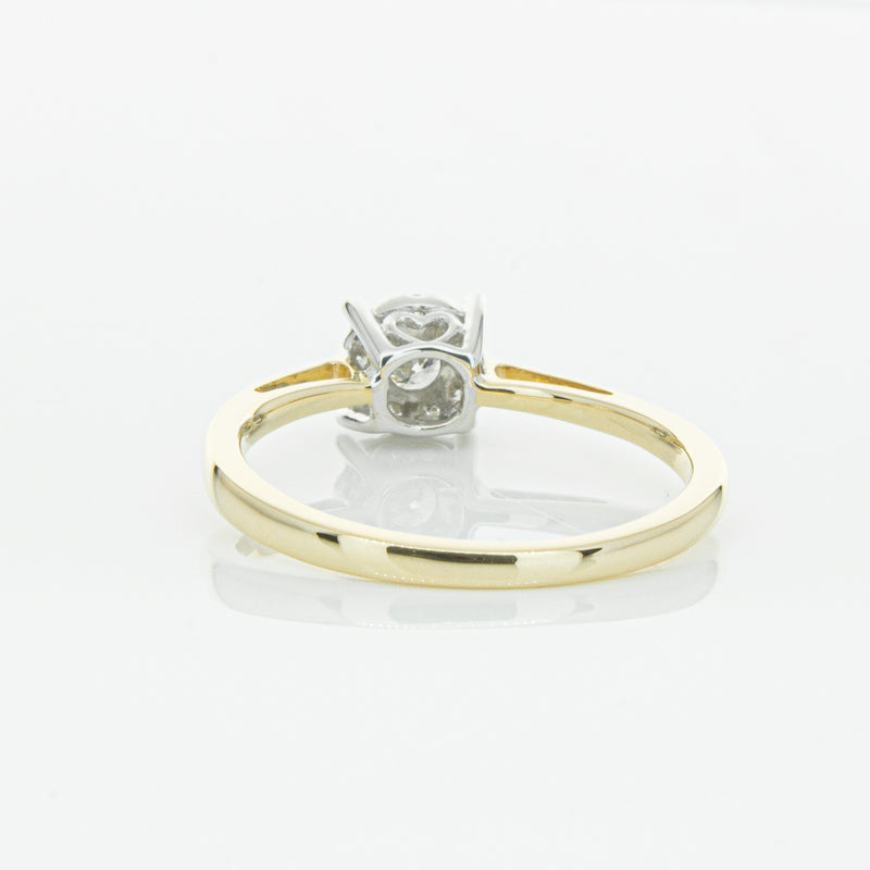 14ct Yellow Gold Diamond Coronet Ring-Ring-Walker & Hall