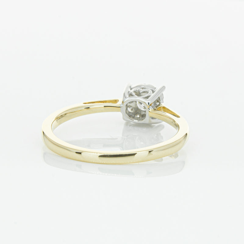 14ct Yellow Gold Diamond Coronet Ring-Ring-Walker & Hall